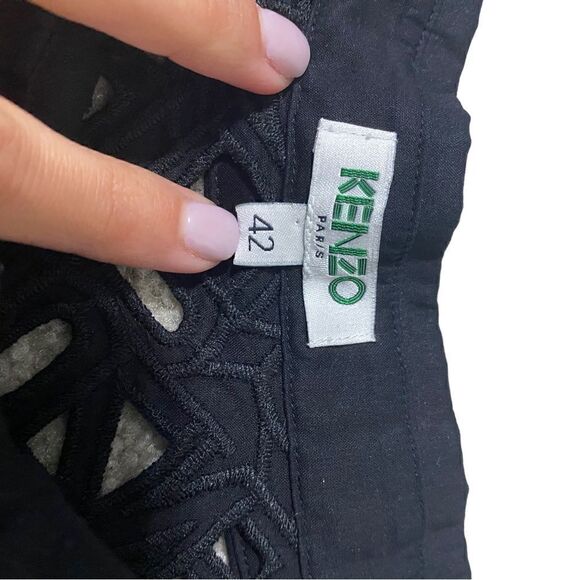 Kenzo Lace & Poplin Dress, Black size 40 - Picture 7 of 7